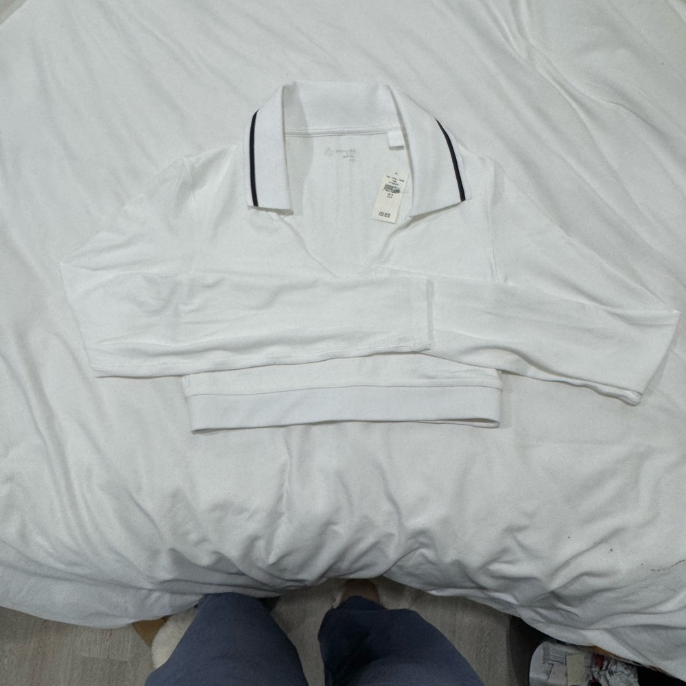 White Collared Crop Top